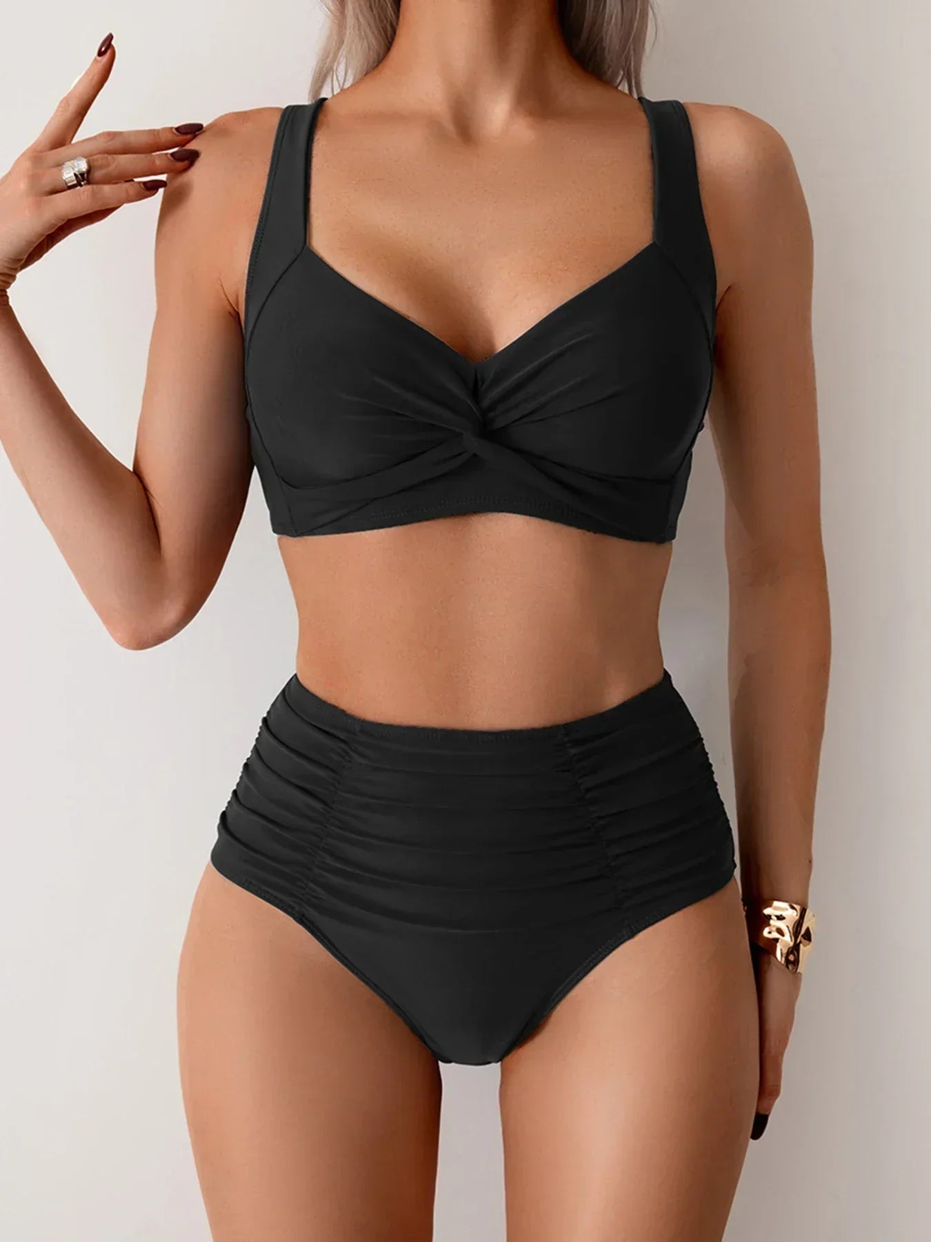 Women's Two-Piece Set - High-Waist Bikini Set - Luna - product view 1
