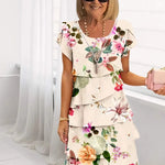 Women's Dress - Floral Tiered Chiffon - Rosie - product view 5