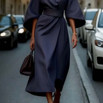 Women's Dress - Lantern Sleeves - Rachel - product view 2