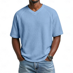 Men's Shirt - V-neck Short Sleeve Waffle - Crosby - product view 1