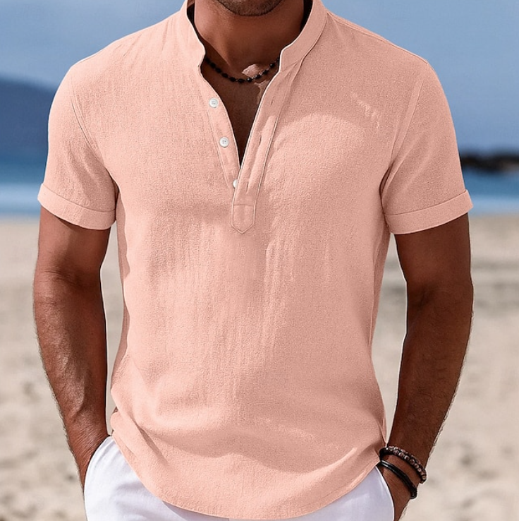 Men's Shirt - Summer Button-Up Short Sleeve - Atlas - product view 9