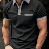 Men's Shirt - Checkered Collar Polo - Easton - product view 3