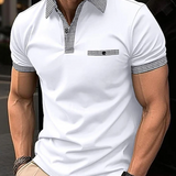 Men's Shirt - Checkered Collar Polo - Easton - product view 5