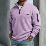 Men's Shirt - Casual Long Sleeve Waffle Shirts - Beckham - product view 3