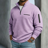 Men's Shirt - Casual Long Sleeve Waffle Shirts - Beckham - product view 3