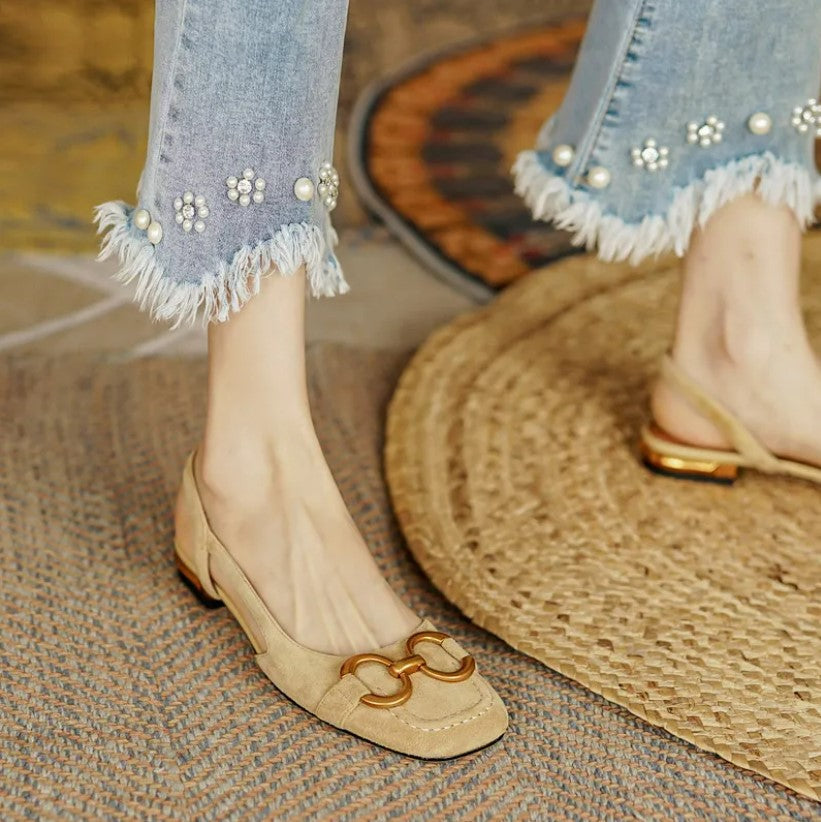 Women's Shoes - Slingback Flats - Anna - product view 7