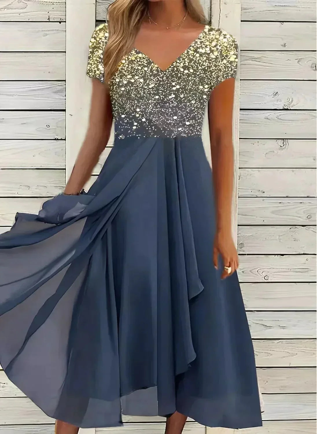 Women's Dress - Floral Wedding Evening - Ariella - product view 6