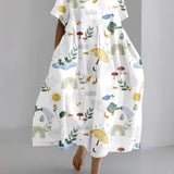 Women's Dress - Loose Round Neck - Amanda - product view 7
