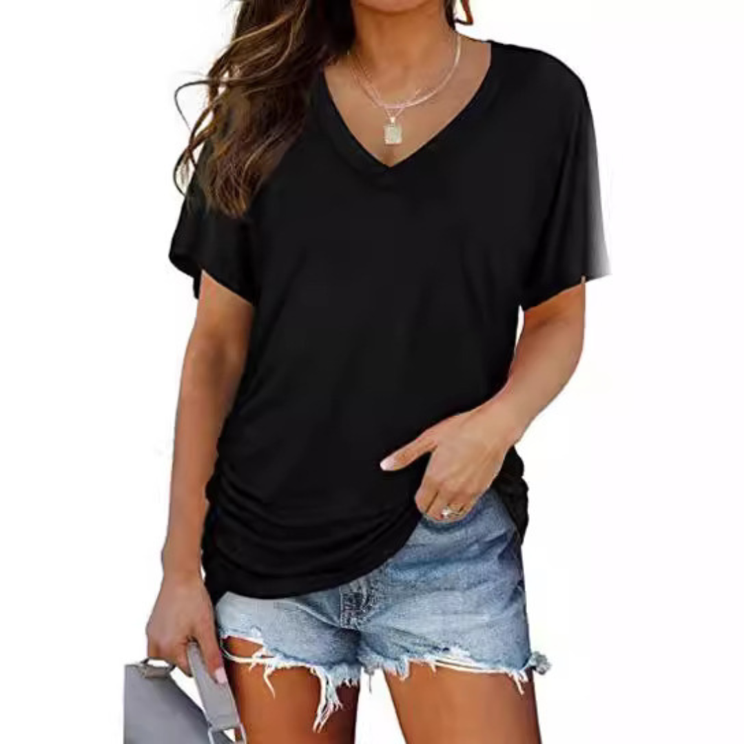 Women's Shirt - V-Neck Loose Fit - Elissa - product view 1