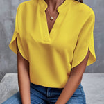 Women's Blouse - Draped V-Neck - Nicole - product view 10