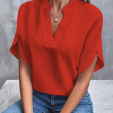 Women's Blouse - Draped V-Neck - Nicole - product view 12