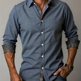 Men's Shirt - Tailored Button-Up - Theo - product view 3