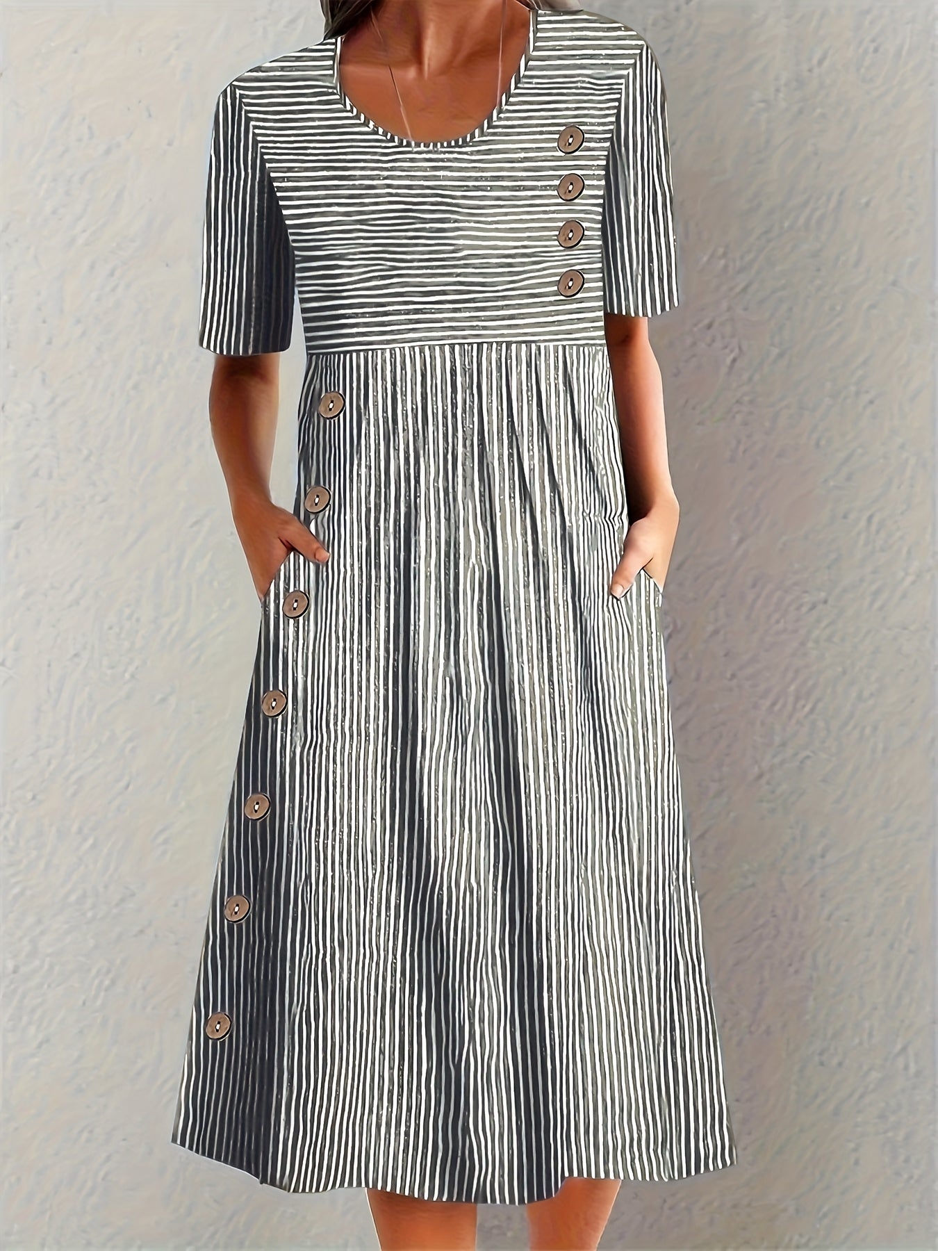 Women's Dress - Striped Summer - Lillian - product view 3