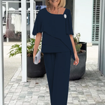 Women's Two-Piece Set - Wide Sleeve and Trouser Set - Caroline - product view 2