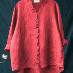 Women's Blouse - Casual Ruffle V-Neck - Eliza - product view 1