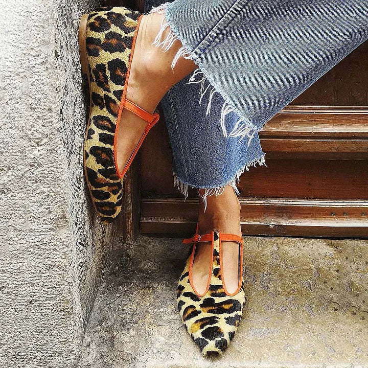 Women's Shoes - Leopard Strap Flat - Destiny - product view 1