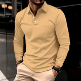 Men's Shirt - Smart Casual Long-Sleeved Polo - Luca - product view 7