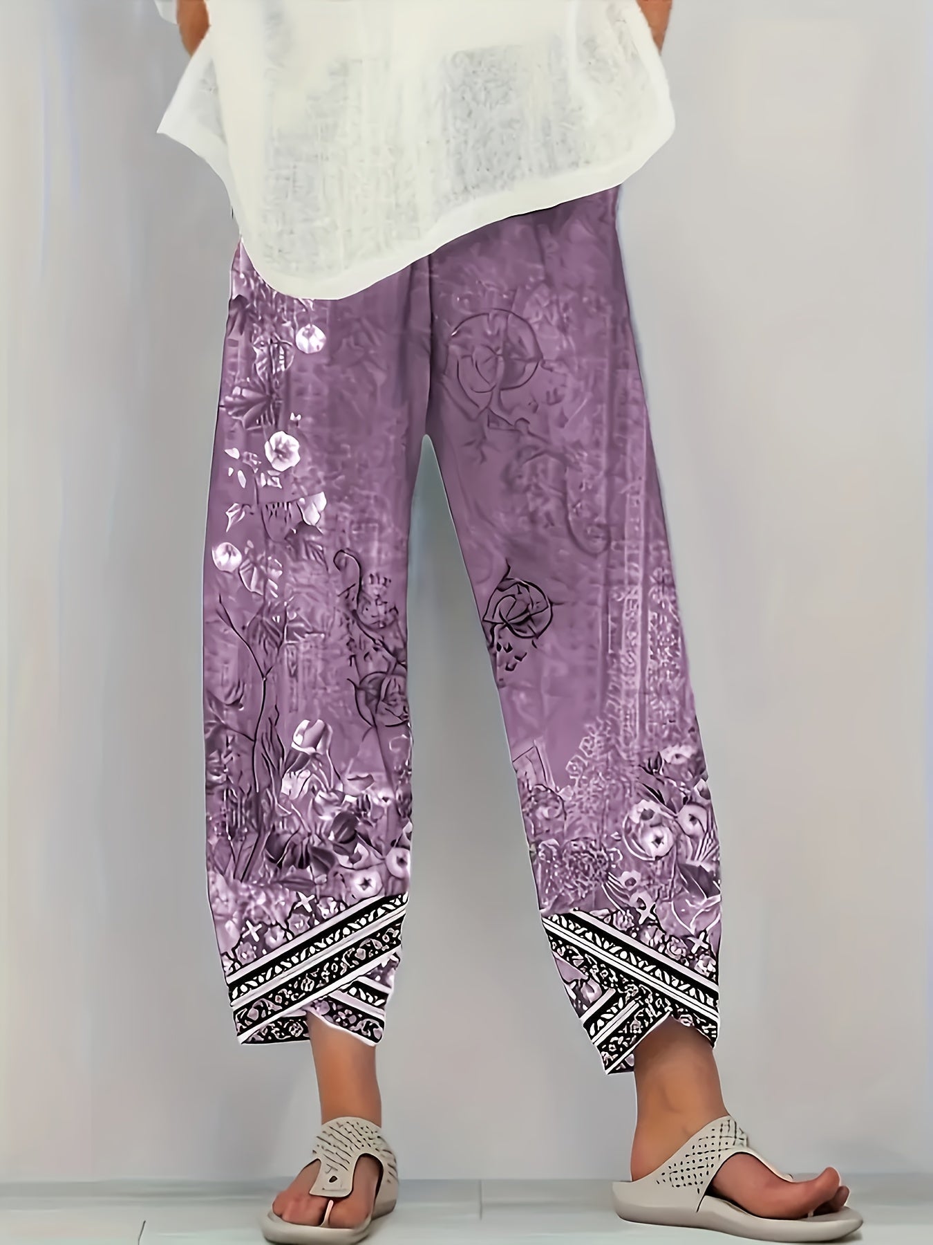 Women's Trousers - Botanical Cropped - Meredith - product view 6