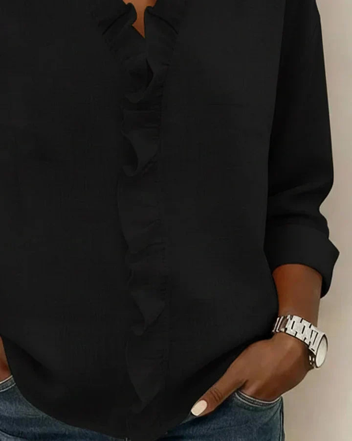 Women's Blouse - Lightweight V-Neck - Chloe - product view 7