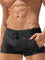 Men's Swimwear - Zipper Boxer Swim Trunks - Tanner - product view 1