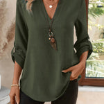 Women's Blouse - V-Neck - Corinne - product view 3