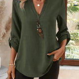 Women's Blouse - V-Neck - Corinne - product view 3