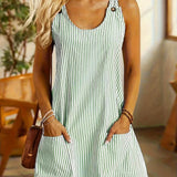 Women's Dress - Casual Striped Round Neck - Anna - product view 3