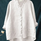 Women's Blouse - Casual Ruffle V-Neck - Eliza - product view 2