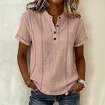 Women's Blouse - Vintage Striped Short-Sleeve - Corinna - product view 2