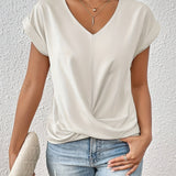Women's Blouse - V-Neck Draped - Sophia - product view 7
