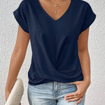 Women's Blouse - V-Neck Draped - Sophia - product view 6