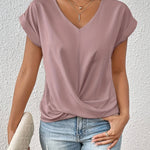 Women's Blouse - V-Neck Draped - Sophia - product view 1