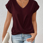 Women's Blouse - V-Neck Draped - Sophia - product view 3