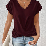 Women's Blouse - V-Neck Draped - Sophia - product view 3
