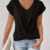 Women's Blouse - V-Neck Draped - Sophia - product view 2