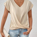 Women's Blouse - V-Neck Draped - Sophia - product view 8