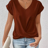 Women's Blouse - V-Neck Draped - Sophia - product view 4