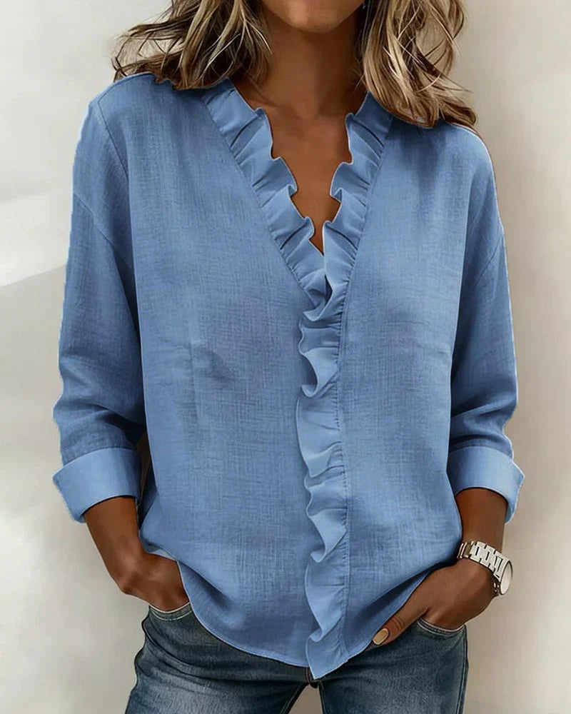 Women's Blouse - Lightweight V-Neck - Chloe - product view 4