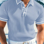 Men's Shirt - Color-Blocked Short Sleeve Polo - Logan - product view 5