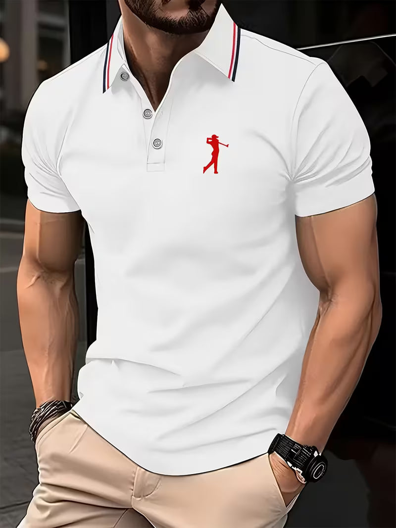 Men's Shirt - Casual Short-Sleeve Golf Printed - Arnold - product view 1