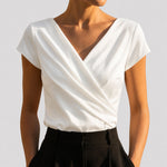 Women's Blouse - Draped Wrap-Front - Gemma - product view 1