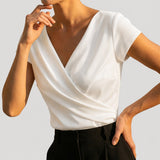 Women's Blouse - Draped Wrap-Front - Gemma - product view 3