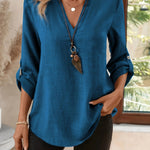 Women's Blouse - V-Neck - Corinne - product view 13