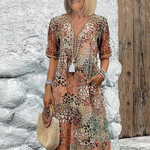 Women's Midi Dress - Vibrant Pattern - Natalie - product view 6