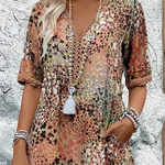 Women's Midi Dress - Vibrant Pattern - Natalie - product view 7
