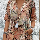 Women's Midi Dress - Vibrant Pattern - Natalie - product view 7