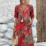 Women's Midi Dress - Vibrant Pattern - Natalie - product view 2