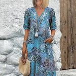 Women's Midi Dress - Vibrant Pattern - Natalie - product view 3