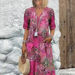 Women's Midi Dress - Vibrant Pattern - Natalie - product view 4