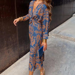 Women's Maxi Dress - Long V-Neck A-Line - Caroline - product view 1
